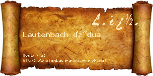 Lautenbach Édua névjegykártya